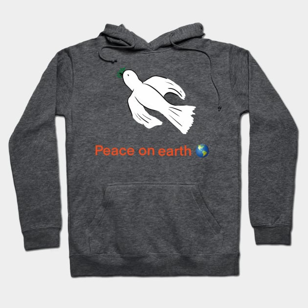 Dove of Peace on Earth Hoodie by designs-by-ann